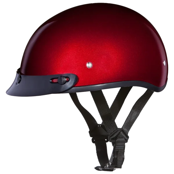 Daytona Helmets D.O.T. Skull Cap- Black Cherry, X-Large (?D1-BC-XL)