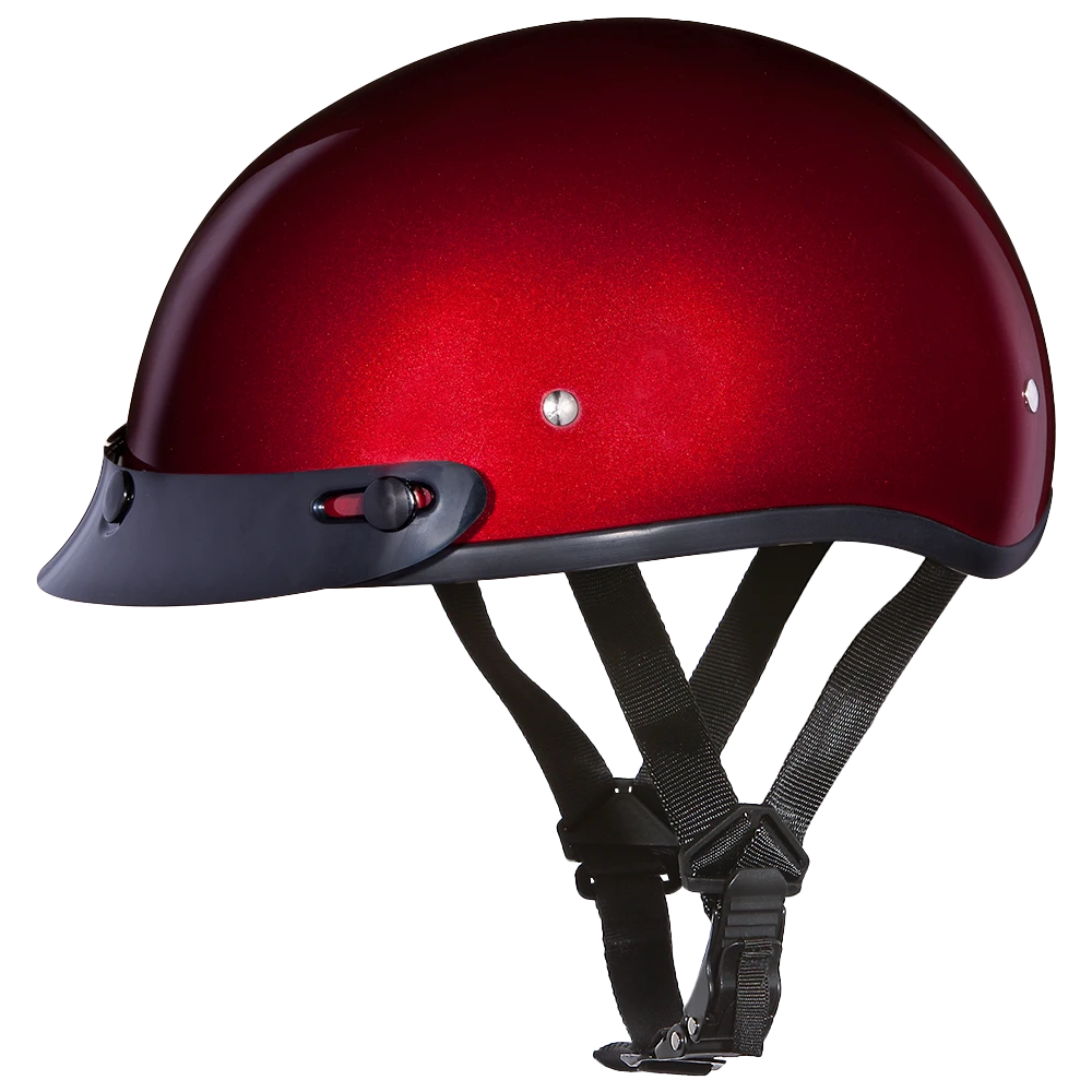 Daytona Helmets D.O.T. Skull Cap- Black Cherry, X-Large (?D1-BC-XL)