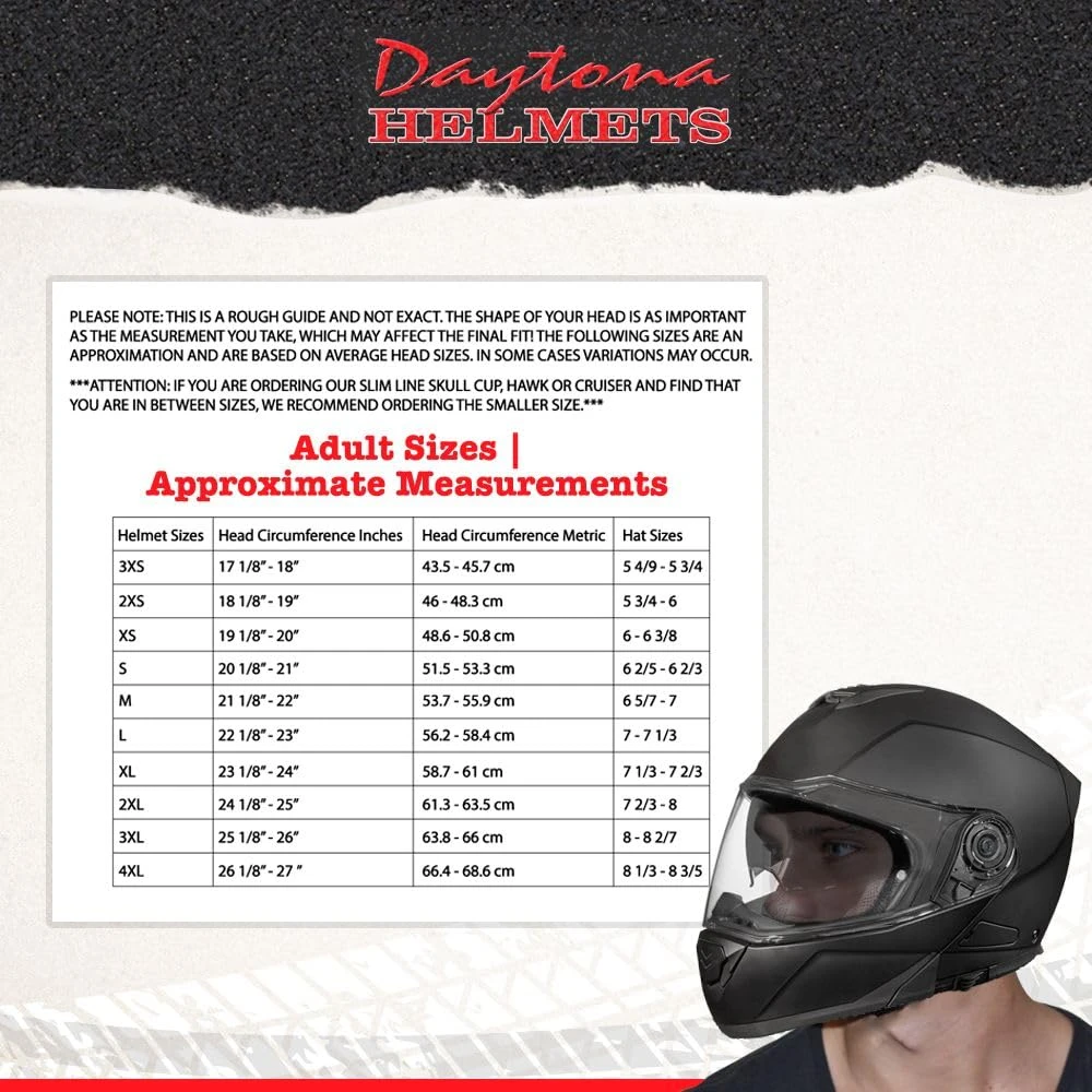 Daytona Helmets Glide Modular Motorcycle Helmet With Visor (MG1-B-XL) — product image 3