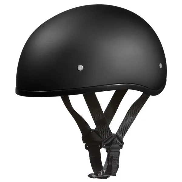 Daytona Helmets Half Skull Cap Motorcycle Helmet [Dull Black] [3Xl] (D1-BNS-3XL)