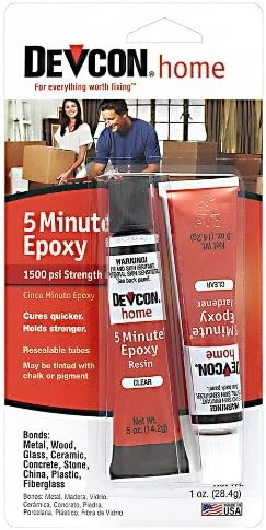 Devcon 5 Minute Epoxy 0.5 oz Two-Part Rapid Curing Clear General Purpose (20545)