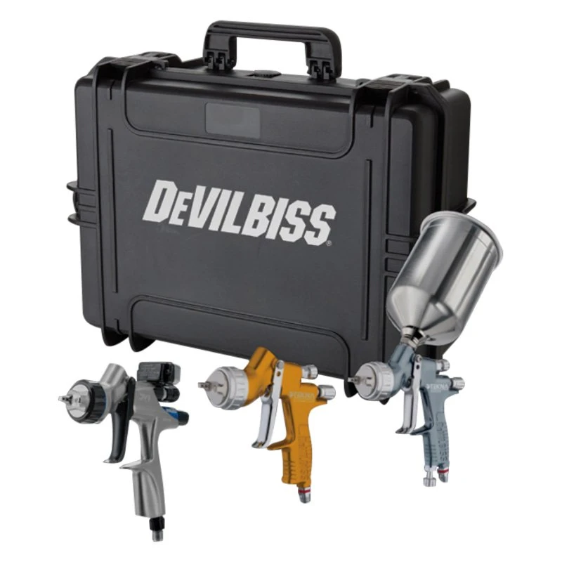 Devilbiss 704514 Tekna 3 Pieces Premium Gravity Feed Spray Gun Kit