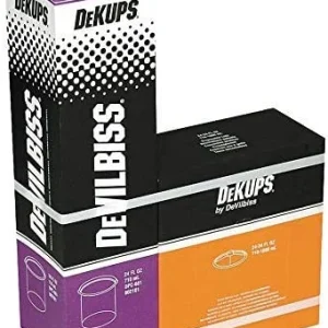 DeVILBISS DPC-601 DeKups Diposable Cup and Lids, 24 Oz, 32 Pack