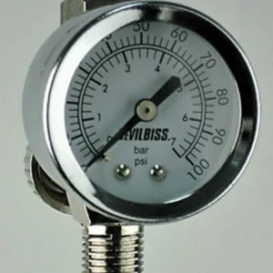 DeVilbiss HAV512 Air Adj. Valve & Gauge 100 PSI