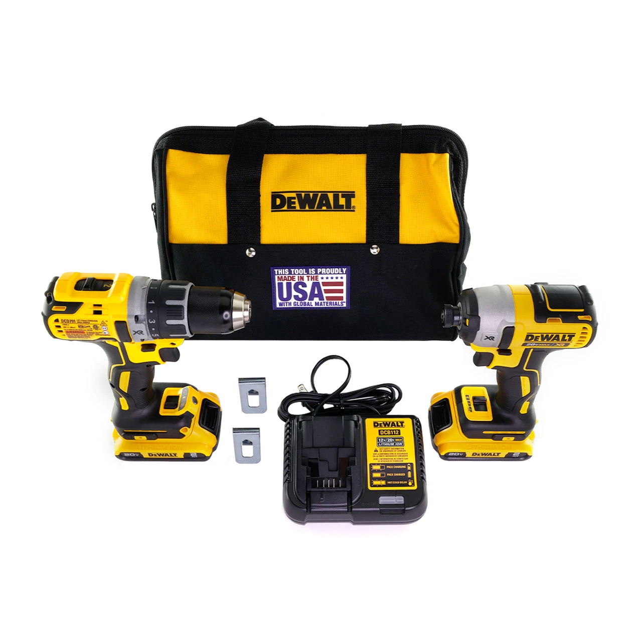 Dewalt 20V MAX XR Brushless Power Tool Combo Kit with Soft Case (DCK283D2) — product image 2