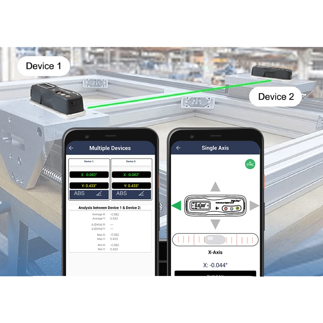 Digi-Pas 2-Axis Machinist Digital Level DWL1500XY with Bluetooth (2-01501-99) — product image 4