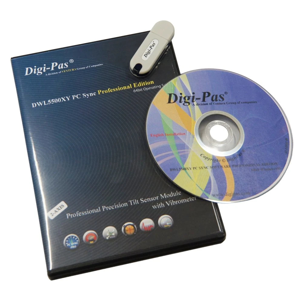 Digi-Pas DWL5500XY-SW PC Sync PRO Software - Redemption Card for DWL5500XY 2-AXIS HIGH-Precision Digital Inclination Sensor Module, Tilt Angle Sensor, Inclinometer