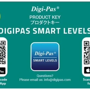 Digi-Pas Mobile App Product Key for DWL90PRO 2-Axis Smart Cube Level