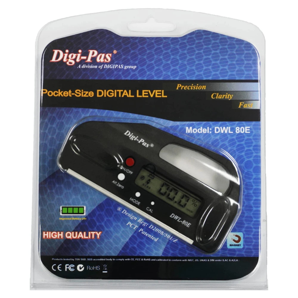 Digi-Pas Pocket-Size Digital Level DWL80E Compact Accurate Measuring Tool (2-00084-99) — product image 6