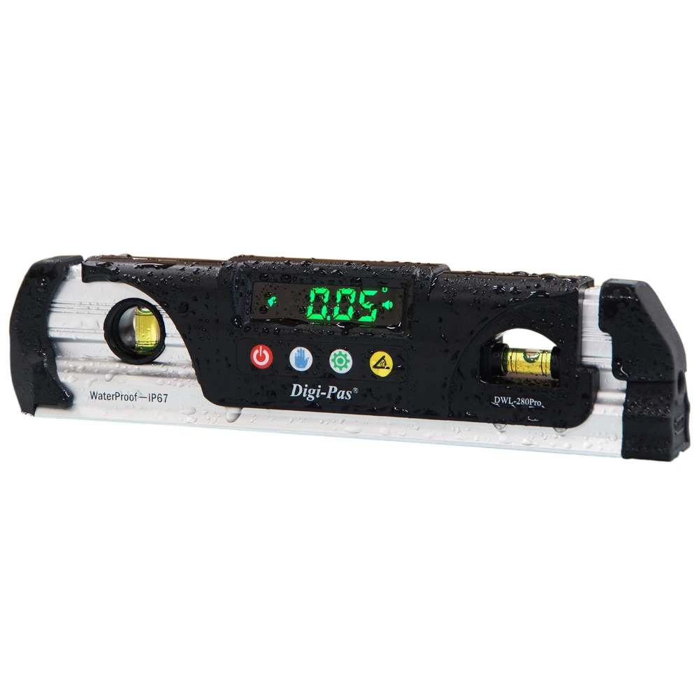 Digi-Pas Waterproof Digital Torpedo Level DWL280PRO with IP67 Certification (2-00285-99)