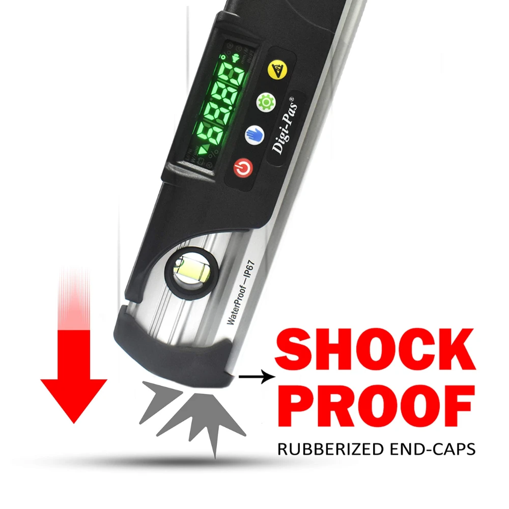Digi-Pas Waterproof Digital Torpedo Level DWL280PRO with IP67 Certification (2-00285-99) — product image 3