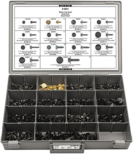 Disco Automotive 8681 Grey Replacement Hex Head Body Bolt Assortment