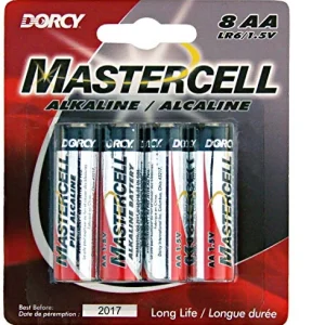 Dorcy Mastercell Long-Lasting AA Alkaline Battery, 8-Pack (41-1628)