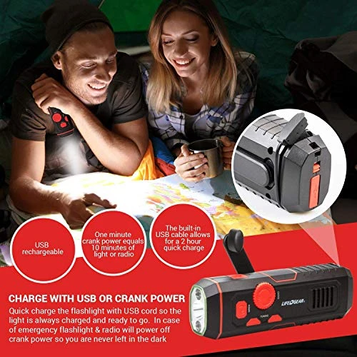 Dorcy Life+Gear StormProof Crank Flashlight (LG38-60675-RED) — product image 2