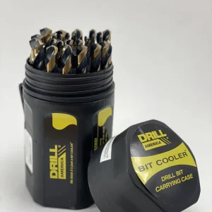 Drill America Black & Gold Contractor Grade Jobber Drill Bit Set (KFD29J-3F-PC)