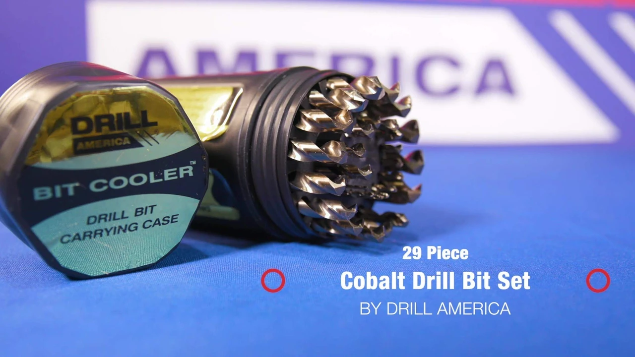 Drill America Cobalt Jobber Drill Bit Set, Shatter Proof Case (DWD29J-CO-PC) — product image 5
