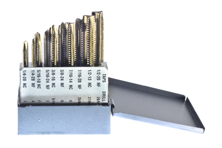 Drillco 10pc Tap Set 1/4-20 thru 1/2-20 (2100A10) — product image 2