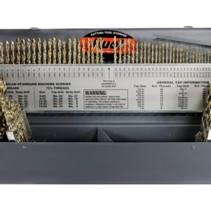 Drillco 115pc Cobalt Set 1/16-1/2 x 64th #1-60 A-Z (500A0115)