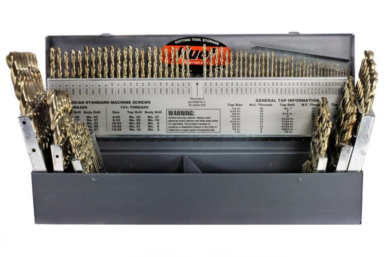 Drillco 115pc Cobalt Set 1/16-1/2 x 64th #1-60 A-Z (500A0115) — product image 2