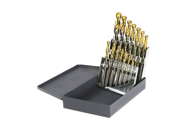 Drillco 15pc TiN Tip Drill Set 1/16–1/2 x 32nds (450T15)