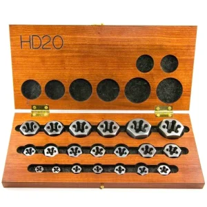 Drillco 20pc Hex Threading Die Set NC & NF HSS (3300E20)