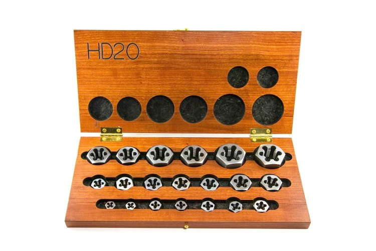 Drillco 20pc Hex Threading Die Set NC & NF HSS (3300E20)