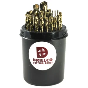 Drillco 29pc COB Drill Set 1/16 - 1/2 x 1/64 (500EW29)