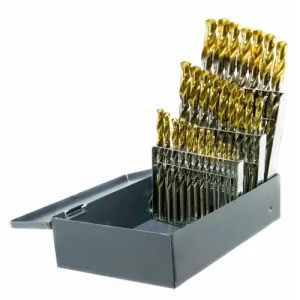 Drillco 29pc TiN Tip Drill Set 1/16–1/2 x 64th (450T29)