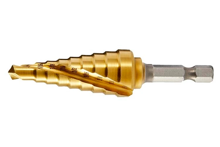 Drillco #4 Step Drill TiN 1/4–1-1/8, 13 Step (895A004) — product image 2