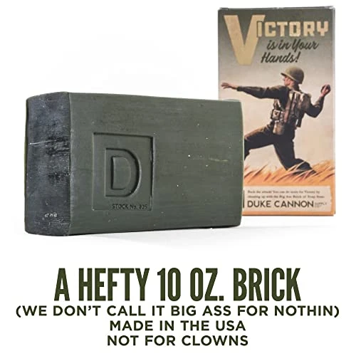 Duke Cannon Wwii Era Big Brick Of Wash Soap For Men, 10 Oz - Victory ***SINGLE BAR***