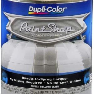 Dupli-Color Paint Shop Finish System Base Coat Brilliant Silver Metallic 32 oz (BSP202)