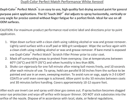 Dupli-Color 8 oz Ford Performance White Automotive Paint (BFM0335) — product image 3