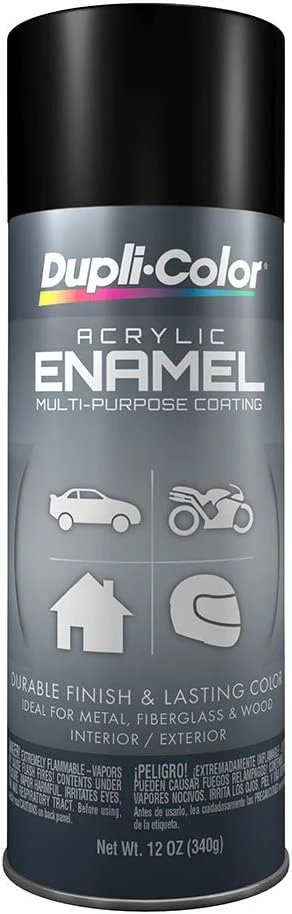 Dupli-Color 12oz Semi-Gloss Black Acrylic Enamel Spray Paint (DA1603)