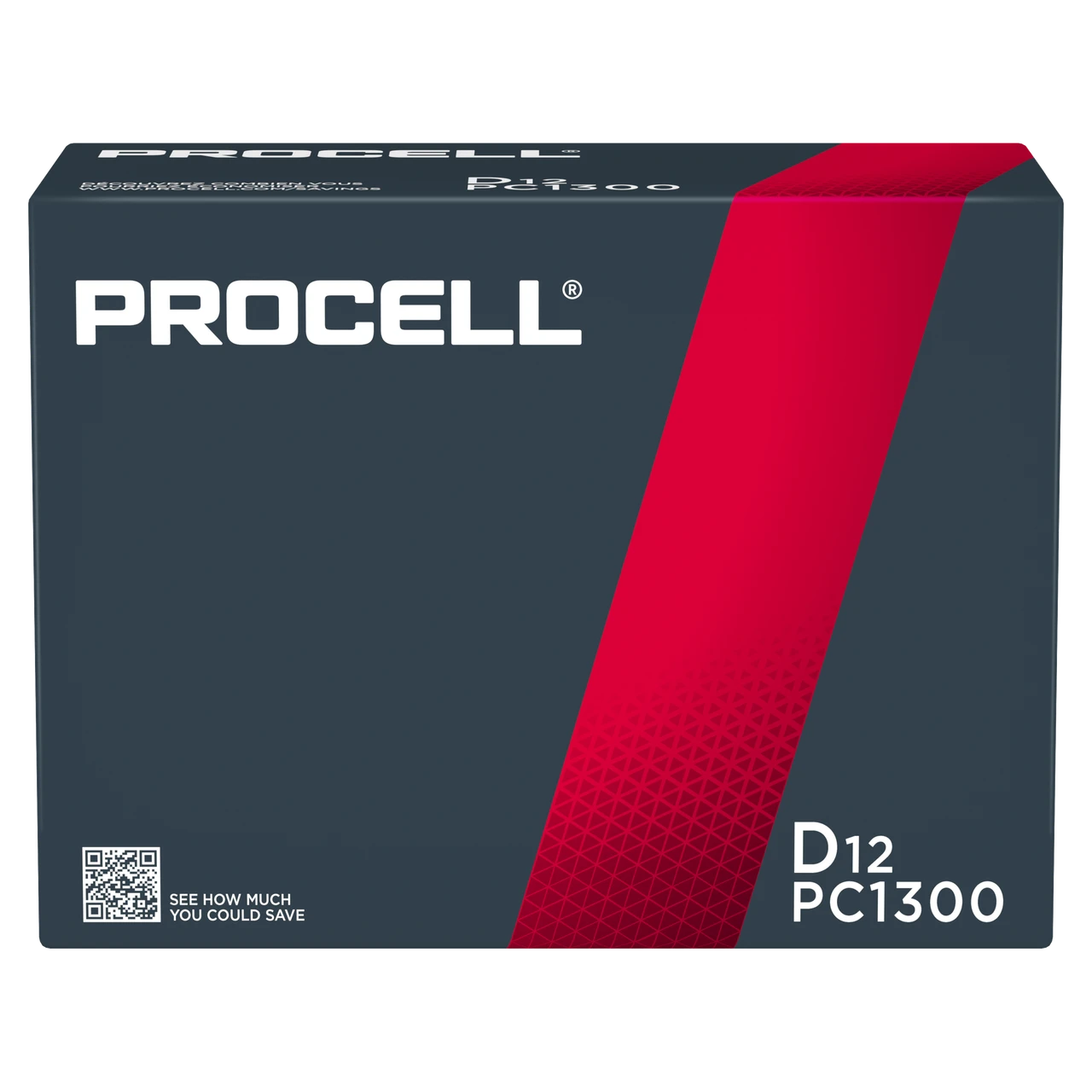 Procell Alkaline D Batteries, 1.5V - 12 Pack (PC1300)