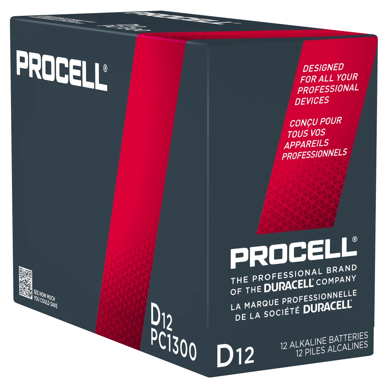 Procell Alkaline D Batteries, 1.5V - 12 Pack (PC1300) — product image 3