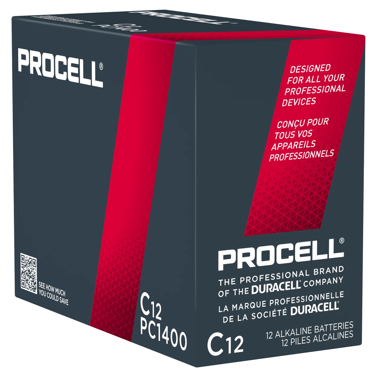 Procell Alkaline C Batteries, 1.5V - 12 Pack (PC1400) — product image 3