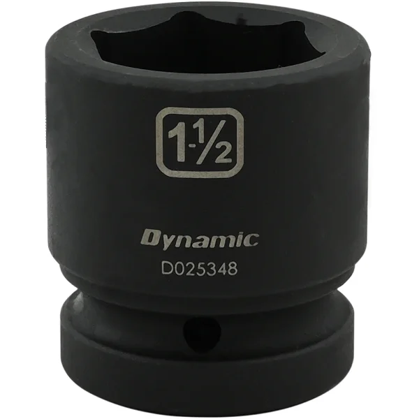 Dynamic Tools 1-1/2'' X 1" Drive, 6 Point Standard Length, Impact Socket (D025348)