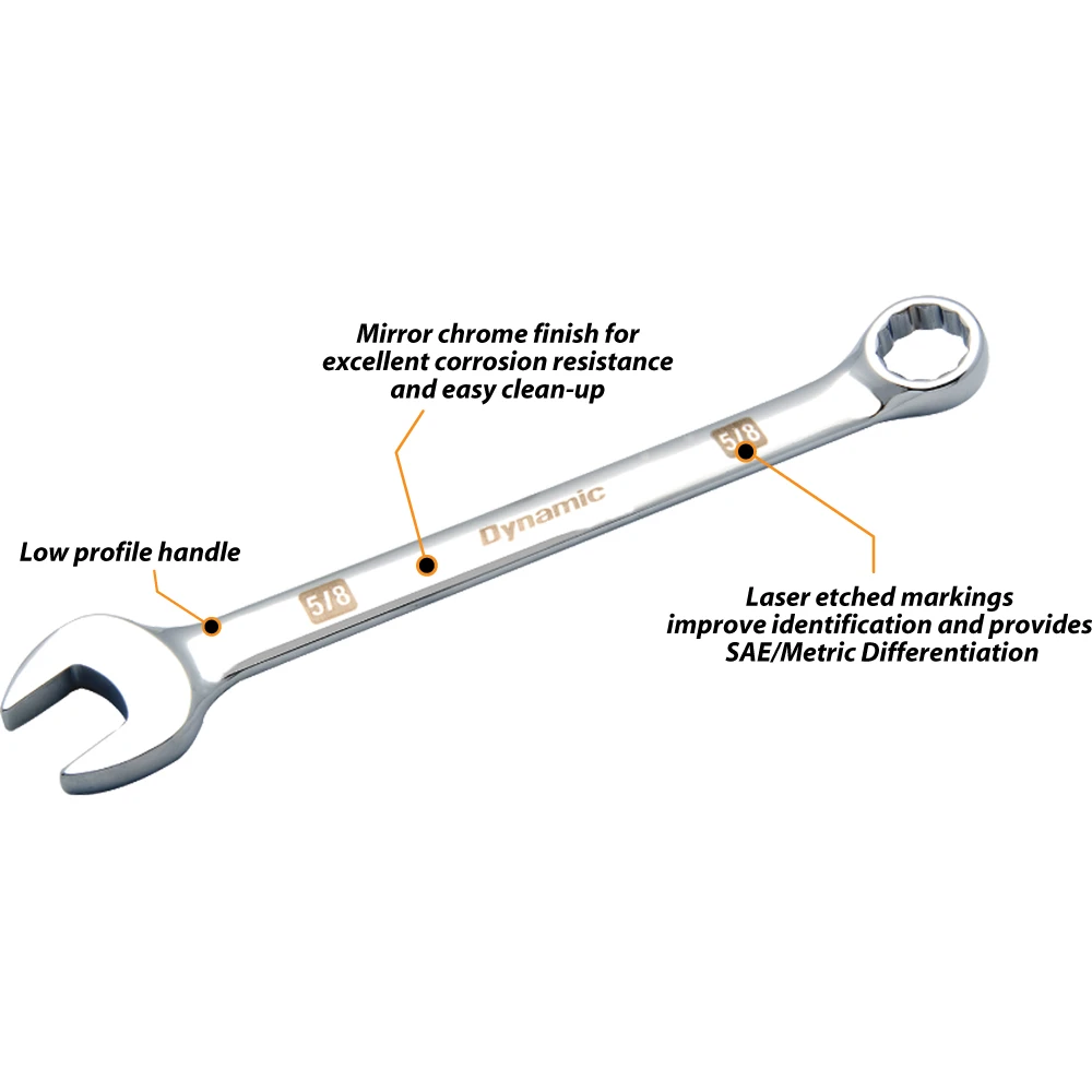 Dynamic Tools 1-1/4" 12 Point Combination Wrench, Mirror Chrome Finish (D074040) — product image 3