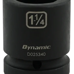 Dynamic Tools 1-1/4'' X 1" Drive, 6 Point Standard Length, Impact Socket (D025340)