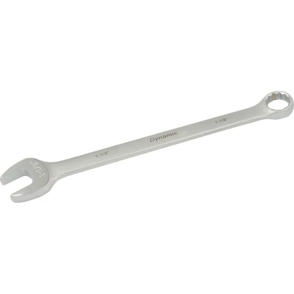 Dynamic Tools 1-1/8" 12 Point Combination Wrench, Contractor Series, Satin Finish (D074336)