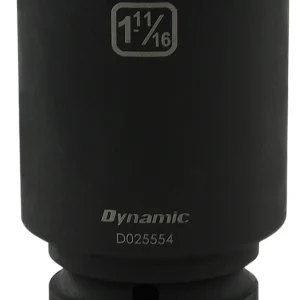Dynamic Tools 1-11/16'' X 1" Drive, 6 Point Deep Length, Impact Socket (D025554)