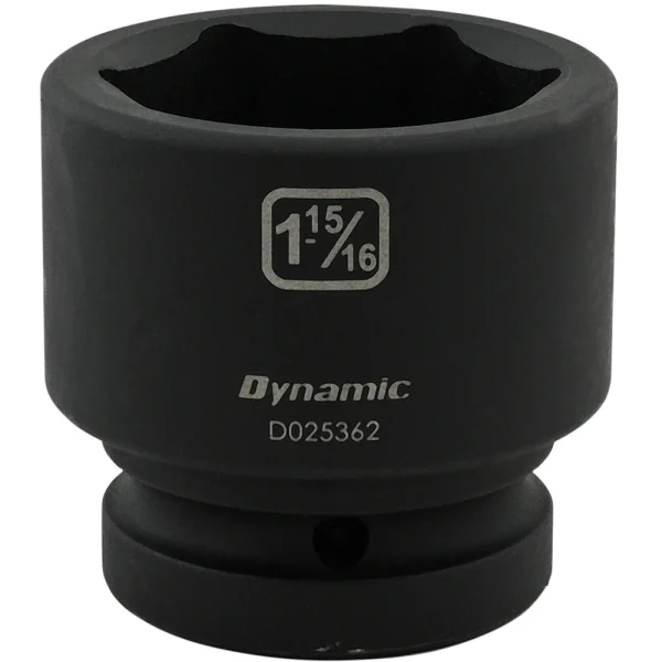 Dynamic Tools 1-15/16'' X 1" Drive, 6 Point Standard Length, Impact Socket (D025362)