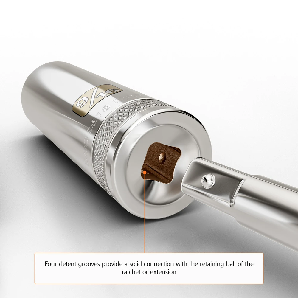 Dynamic Tools 1/2" Drive 12 Point SAE, 11/16" Deep Length, Chrome Finish Socket (D015622) — product image 3