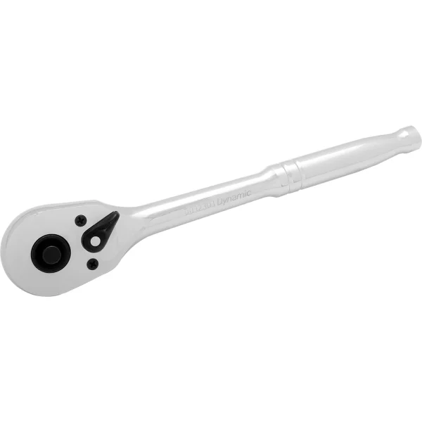 Dynamic Tools 1/2" Drive 45 Tooth Quick Release Ratchet, 9" Long, Chrome Finish (D012301)