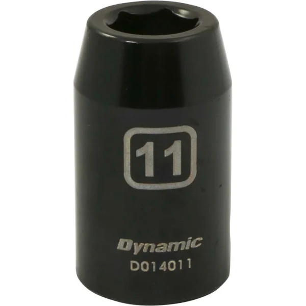 Dynamic Tools 1/2" Drive 6 Point Metric, 11mm Standard Length, Impact Socket (D014011)