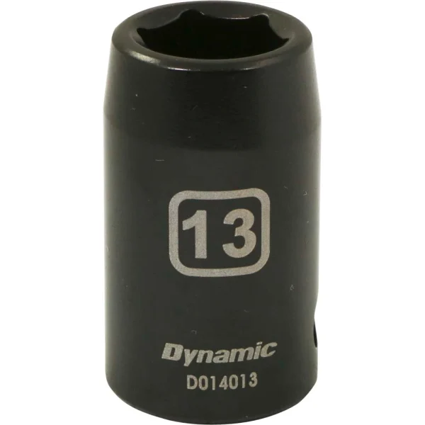 Dynamic Tools 1/2" Drive 6 Point Metric, 13mm Standard Length, Impact Socket (D014013)