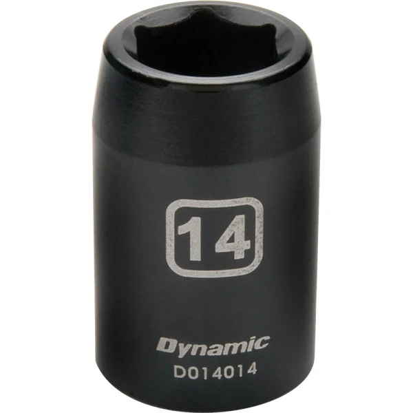 Dynamic Tools 1/2" Drive 6 Point Metric, 14mm Standard Length, Impact Socket (D014014)