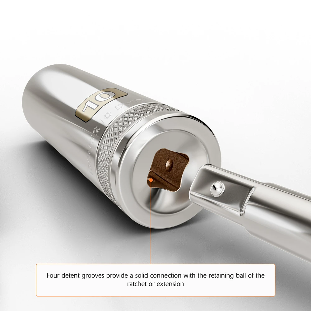 Dynamic Tools 1/2" Drive 6 Point Metric, 15mm Deep Length, Chrome Finish Socket (D016215) — product image 8