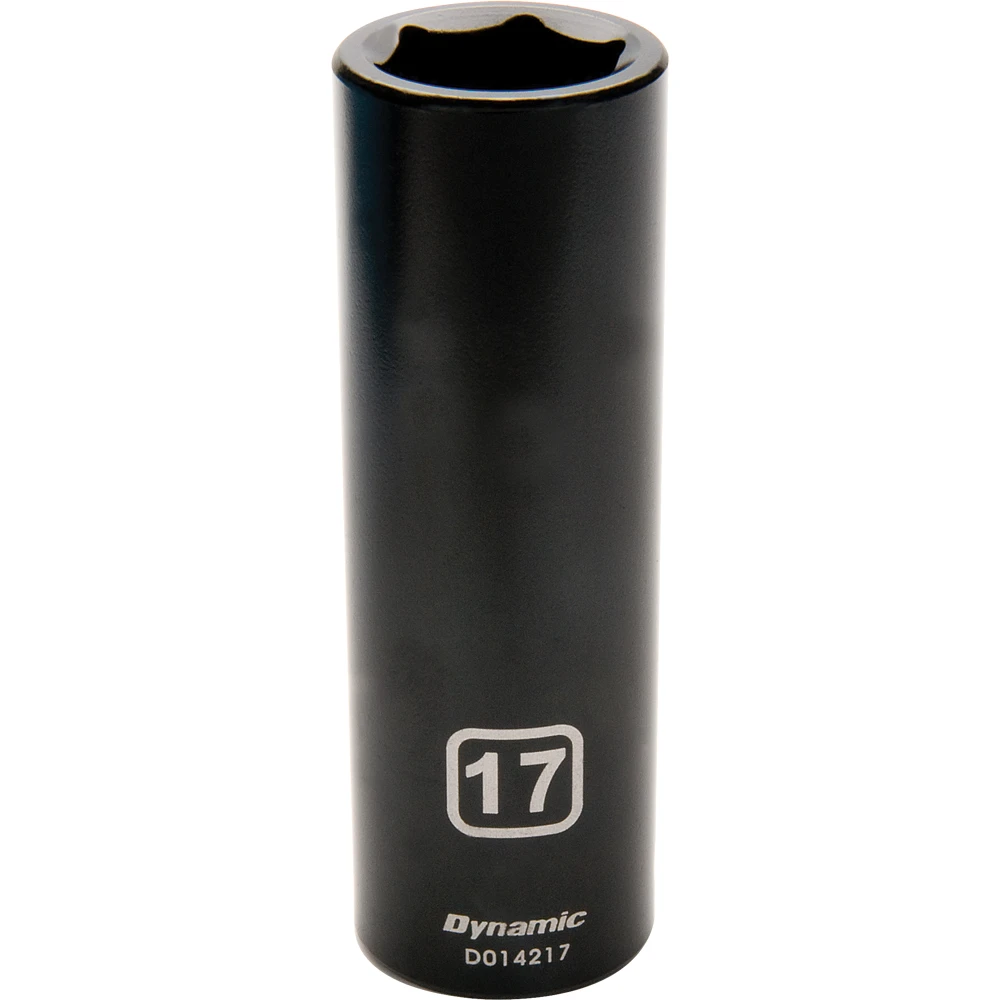 Dynamic Tools 1/2" Drive 6 Point Metric, 17mm Deep Length, Impact Socket (D014217)