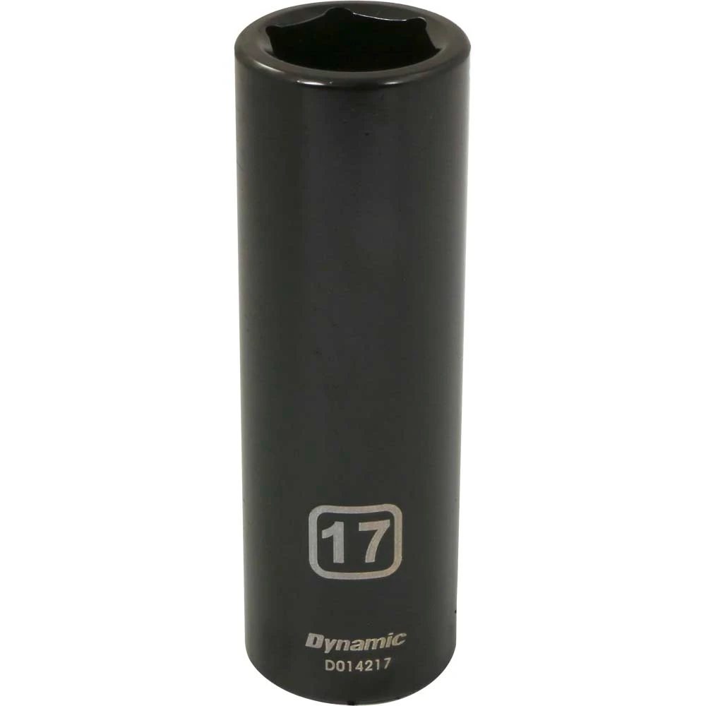 Dynamic Tools 1/2" Drive 6 Point Metric, 17mm Deep Length, Impact Socket (D014217) — product image 3